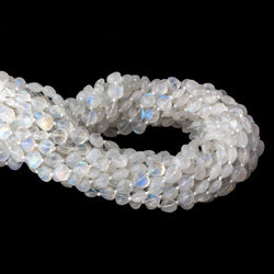 8x8mm Rainbow Moonstone straight drilled faceted Hearts 15.5 inch 45 beads AA (ONLINE ORDER ONLY)