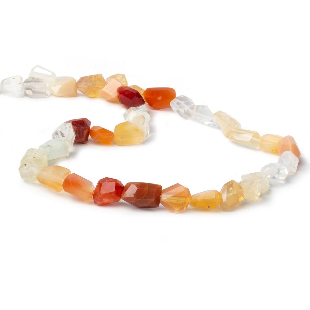 8x8x5-12x8x7mm Multi Color Fire Opal faceted nugget beads 16 inch 40 pieces A (ONLINE ORDER ONLY)