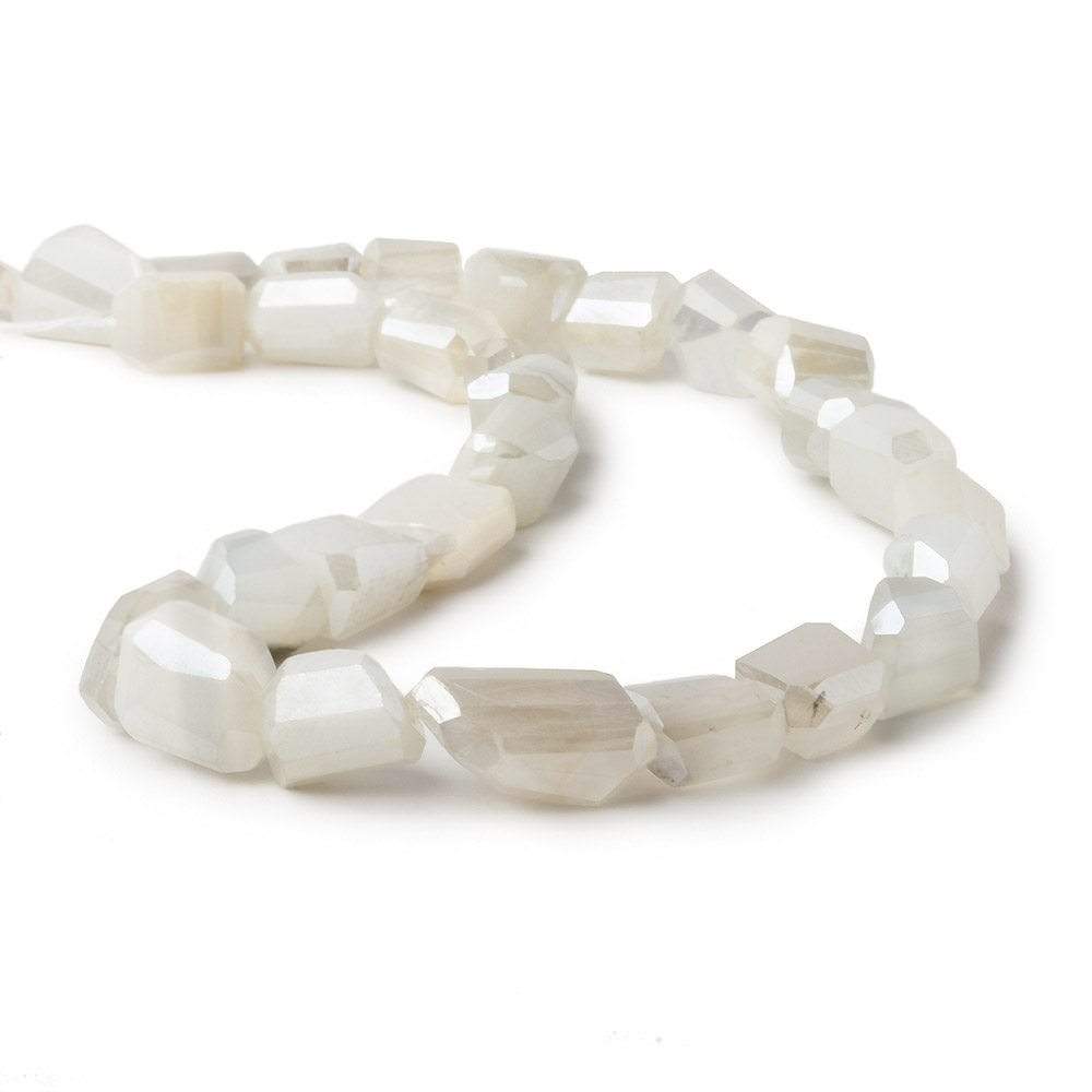 8x8x6-12x8x7mm White Moonstone faceted nugget beads 12.5 inch 30 pieces (ONLINE ORDER ONLY)
