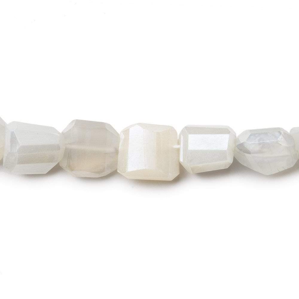 8x8x6-12x8x7mm White Moonstone faceted nugget beads 12.5 inch 30 pieces (ONLINE ORDER ONLY)