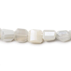 8x8x6-12x8x7mm White Moonstone faceted nugget beads 12.5 inch 30 pieces (ONLINE ORDER ONLY)