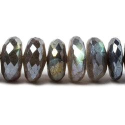 9-10.5mm Mystic Labradorite faceted rondelle beads 14 inch 57 pieces (ONLINE ORDER ONLY)