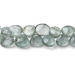 9-10mm Moss Aquamarine Faceted Heart Beads 8 inch 40 pieces AA (ONLINE ORDER ONLY)