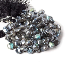 9-11mm Mystic Labradorite Faceted Heart Beads 8 inch 35 pieces (ONLINE ORDER ONLY)