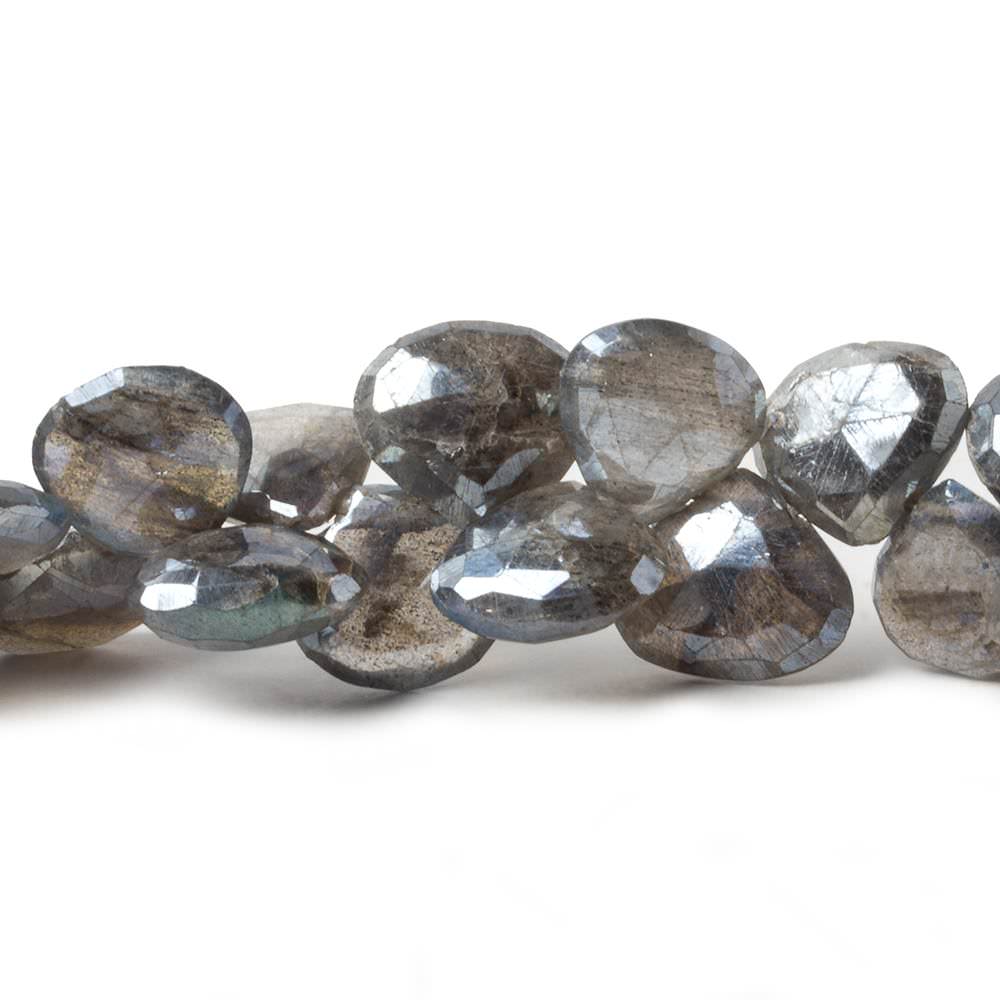 9-11mm Mystic Labradorite Faceted Heart Beads 8 inch 35 pieces (ONLINE ORDER ONLY)