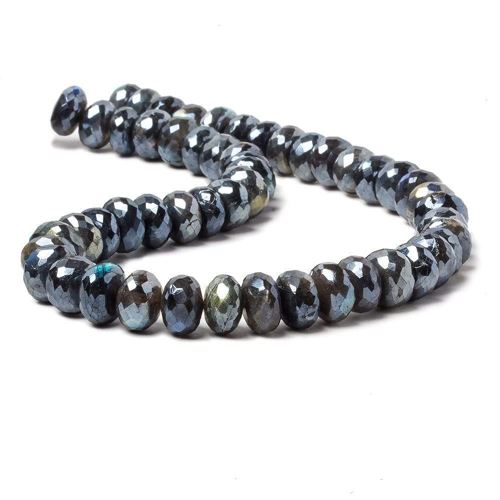 9-10mm Mystic Labradorite faceted rondelle beads 14 inch 50 pieces (ONLINE ORDER ONLY)