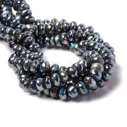 9-10mm Mystic Labradorite faceted rondelle beads 14 inch 50 pieces (ONLINE ORDER ONLY)