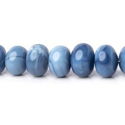 9-11mm Owyhee Blue Opal Plain Rondelle Beads 18 inch 64 pieces AA (ONLINE ORDER ONLY)