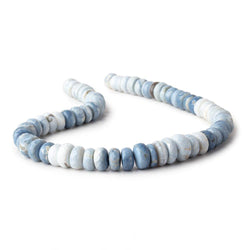 9-12.5mm Owyhee Denim Blue Opal Faceted Rondelle Beads 14 inch 66 pieces (ONLINE ORDER ONLY)