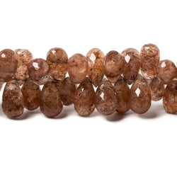 9-12mm Mossy Rutilated Quartz Beads Tear Drop Briolette 7.85 inch 76 pieces (ONLINE ORDER ONLY)