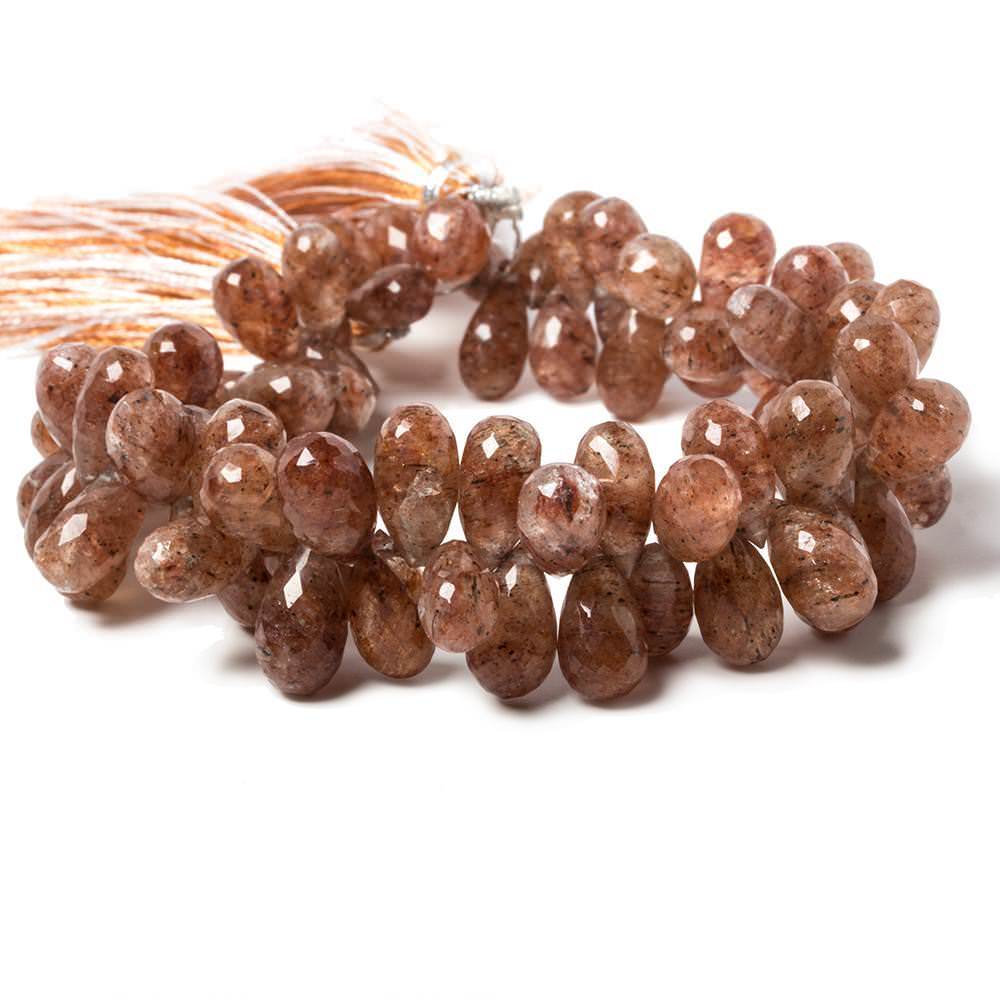 9-12mm Mossy Rutilated Quartz Beads Tear Drop Briolette 7.85 inch 76 pieces (ONLINE ORDER ONLY)
