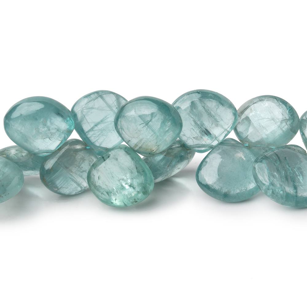 9-12mm Teal Kyanite Plain Heart Beads 7 inch 40 pieces (ONLINE ORDER ONLY)