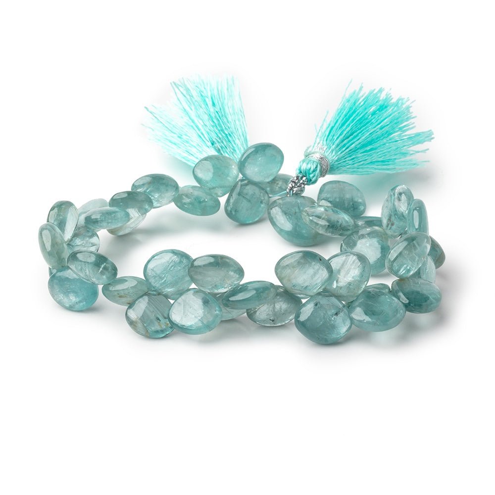 9-12mm Teal Kyanite Plain Heart Beads 7 inch 40 pieces (ONLINE ORDER ONLY)