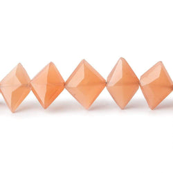 9-15mm Angel Skin Moonstone Side Drilled Faceted Kite Beads 8 inch 22 pcs (ONLINE ORDER ONLY)