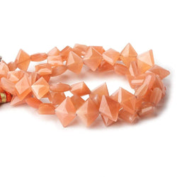 9-15mm Angel Skin Moonstone Side Drilled Faceted Kite Beads 8 inch 22 pcs (ONLINE ORDER ONLY)