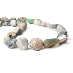 9-17mm Australian Boulder Opal plain nugget Beads 17 inch 34 pieces (ONLINE ORDER ONLY)