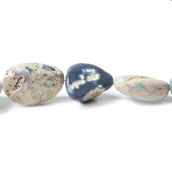 9-17mm Australian Boulder Opal plain nugget Beads 17 inch 34 pieces (ONLINE ORDER ONLY)