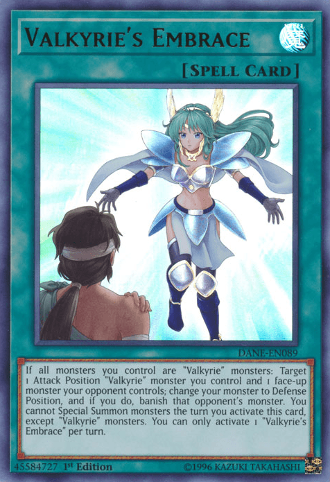 Valkyrie's Embrace [DANE-EN089] Ultra Rare (ONLINE ORDER ONLY)