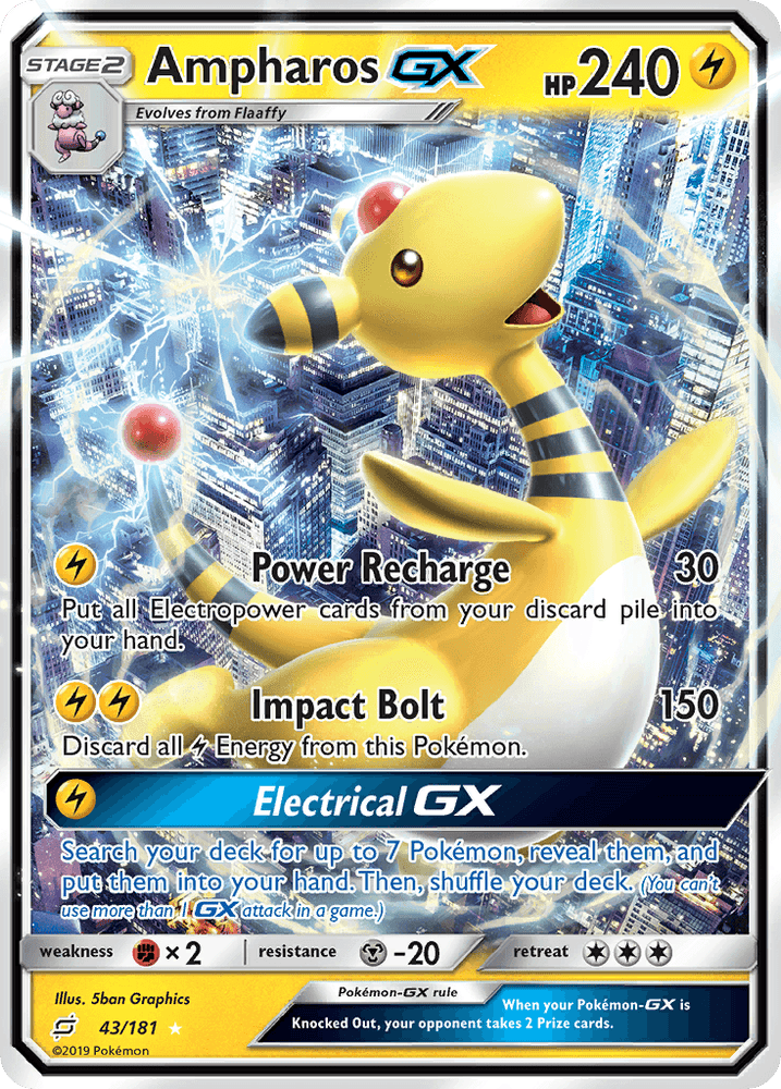 Ampharos GX (43/181) [Sun & Moon: Team Up] (Online Only)