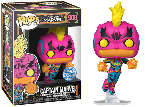 Captain Marvel (Black Light, Blue SE Sticker) 908 - Special Edition Exclusive (Online Order Only)
