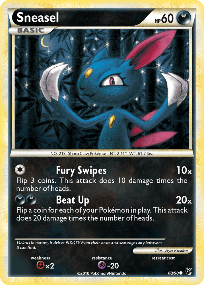 Sneasel (68/90) [HeartGold & SoulSilver: Undaunted] (Online Only)