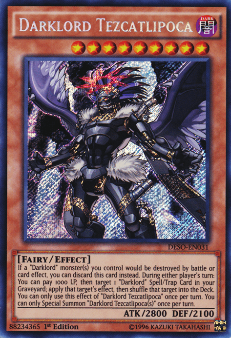 Darklord Tezcatlipoca [DESO-EN031] Secret Rare (ONLINE ORDER ONLY)