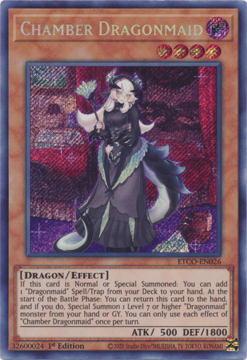 Chamber Dragonmaid [ETCO-EN026] Secret Rare (ONLINE ORDER ONLY)