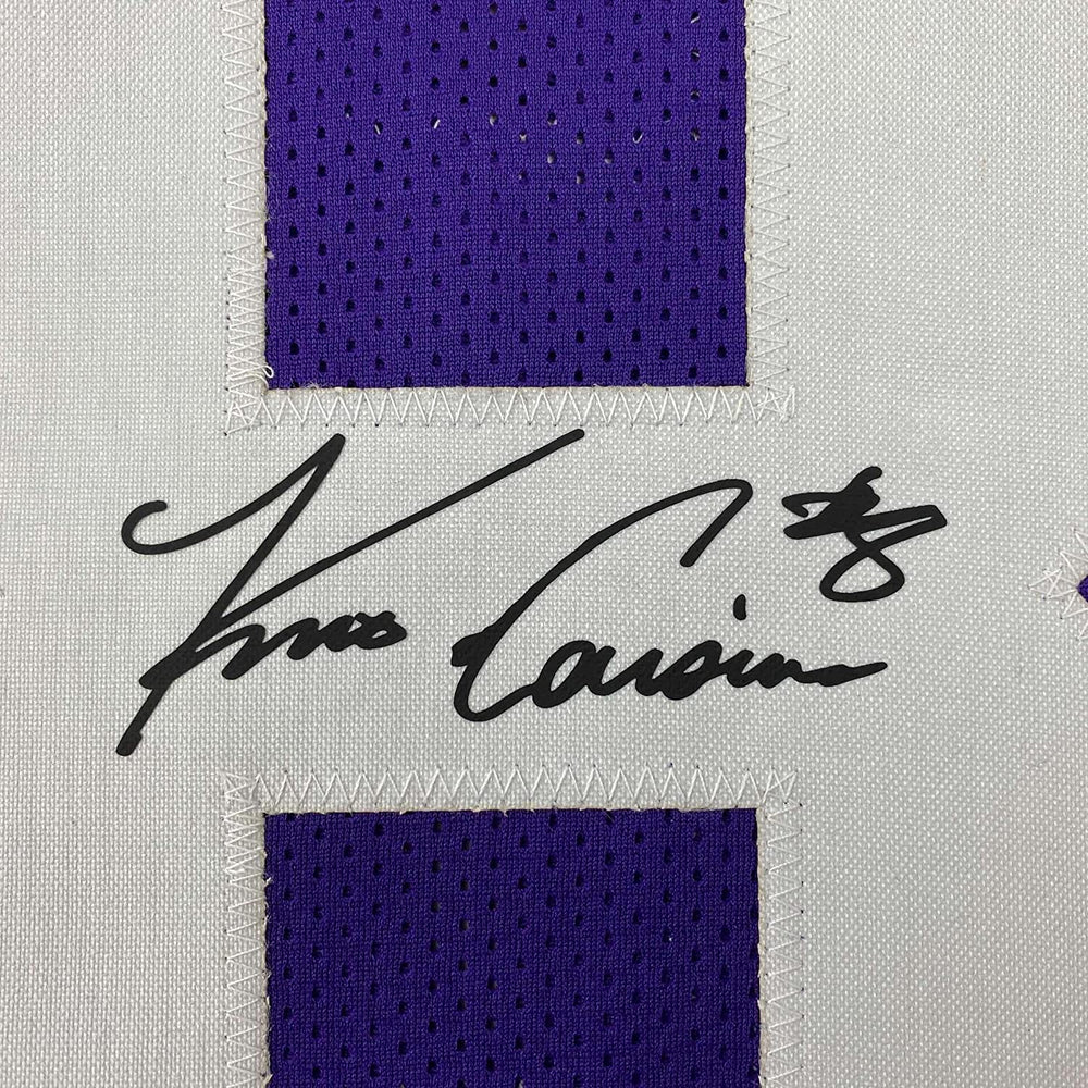 Framed Facsimile Autographed Kirk Cousins 35x39 Minnesota Purple Reprint Laser Auto Football Jersey Size Men's XL (ONLINE ORDER ONLY)
