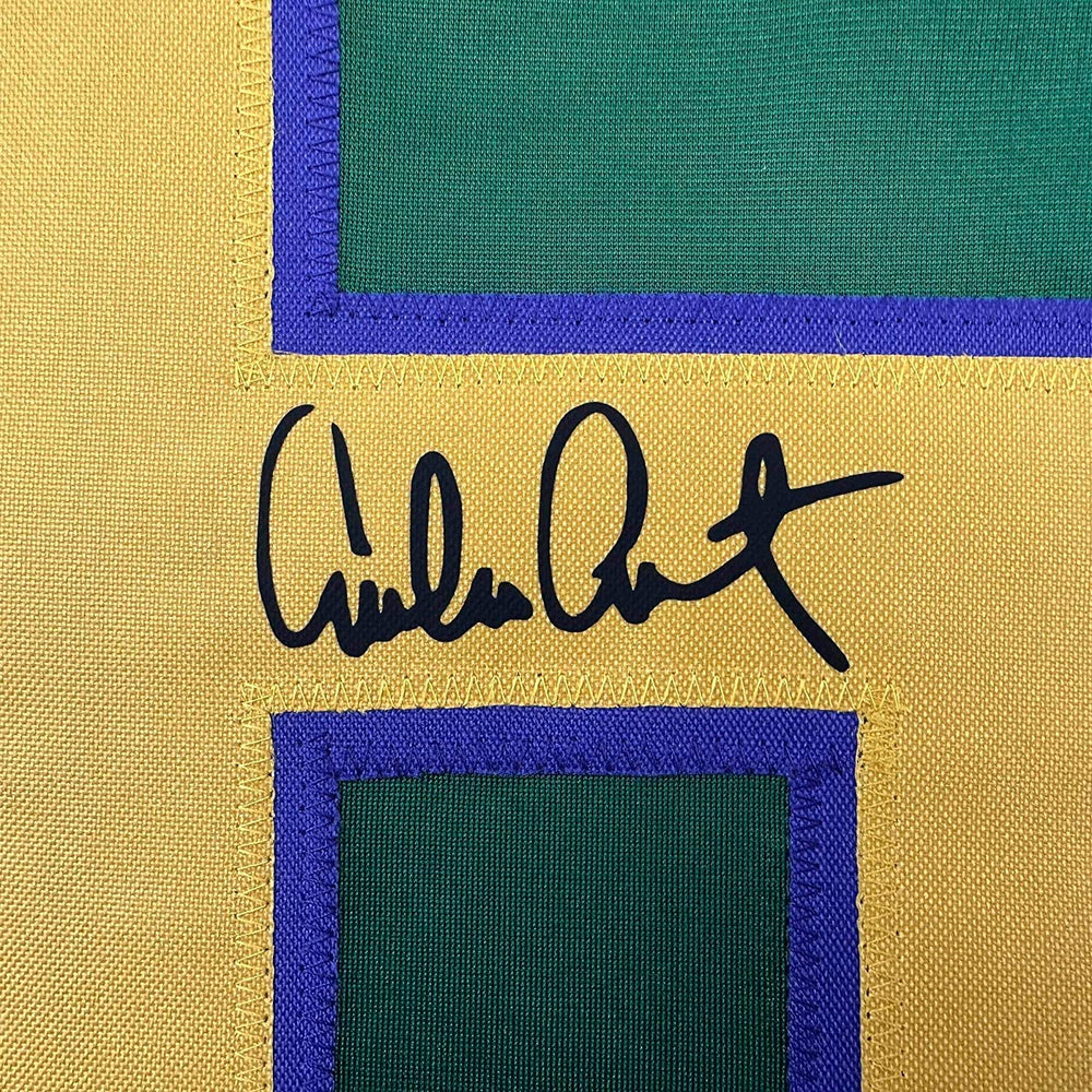 Framed Facsimile Autographed Emilio Estevez Gordon Bombay 35x39 Green Reprint Laser Auto Hockey Jersey (ONLINE ORDER ONLY)