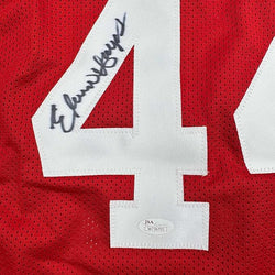 Framed Autographed/Signed Elvin Hayes 35x39 Houston Red Basketball Jersey JSA COA