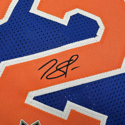 Framed Facsimile Autographed Karl-Anthony Towns 35x39 New York Blue Reprint Laser Auto Basketball Jersey (ONLINE ORDER ONLY)