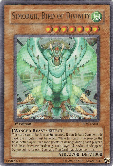 Simorgh, Bird of Divinity [SD8-EN001] Ultra Rare (ONLINE ORDER ONLY)