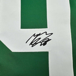Framed Facsimile Autographed Mikko Rantanen 35x39 Dallas Green Reprint Laser Auto Hockey Jersey (ONLINE ORDER ONLY)