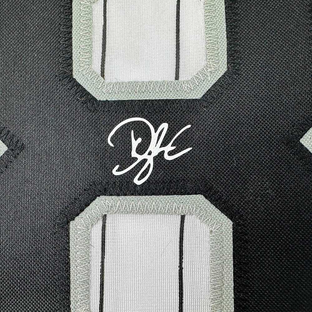 Framed Facsimile Autographed Dylan Cease 35x39 Chicago Pinstripe Reprint Laser Auto Baseball Jersey (ONLINE ORDER ONLY)