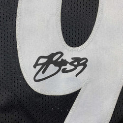Framed Facsimile Autographed Minkah Fitzpatrick 35x39 Pittsburgh Black Reprint Laser Auto Football Jersey (ONLINE ORDER ONLY)