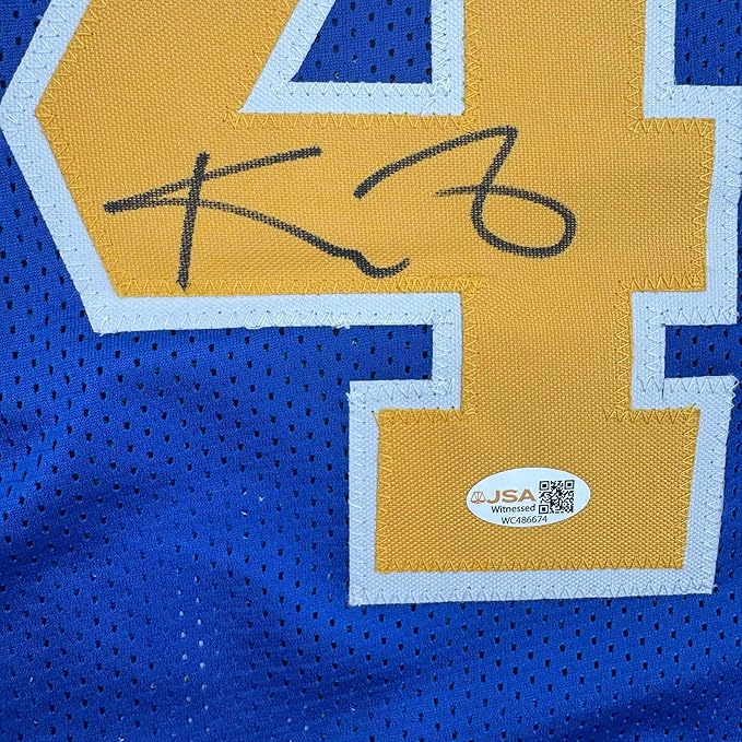 Framed Autographed/Signed Kevin Garnett 35x39 Blue Farragut High School Basketball Jersey Beckett BAS COA