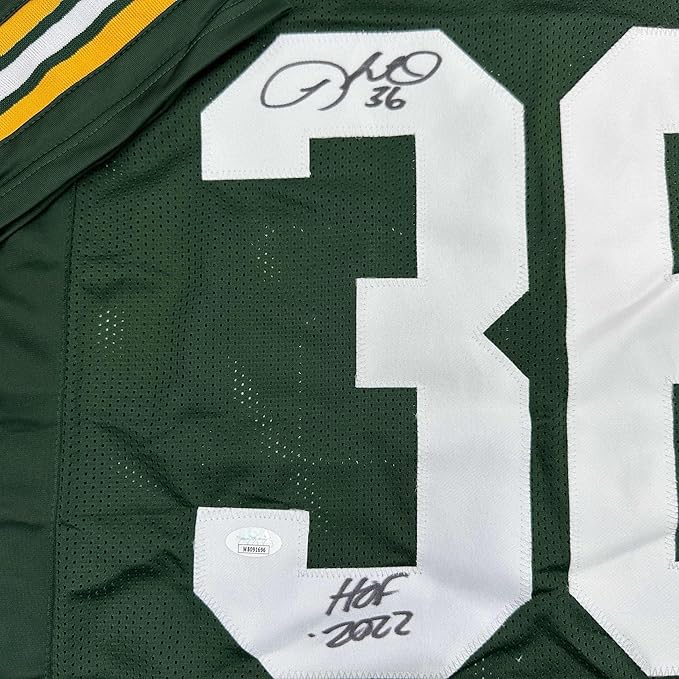 Framed Autographed/Signed Leroy Butler 35x39 HOF 2022 Green Bay Green Football Jersey JSA COA