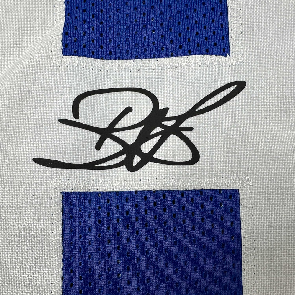 Facsimile Autographed Reggie Wayne Indianapolis Blue Reprint Laser Auto Football Jersey Size Men's XL (ONLINE ORDER ONLY)