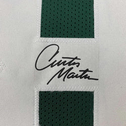Framed Facsimile Autographed Curtis Martin 35x39 New York Green Reprint Laser Auto Football Jersey (ONLINE ORDER ONLY)
