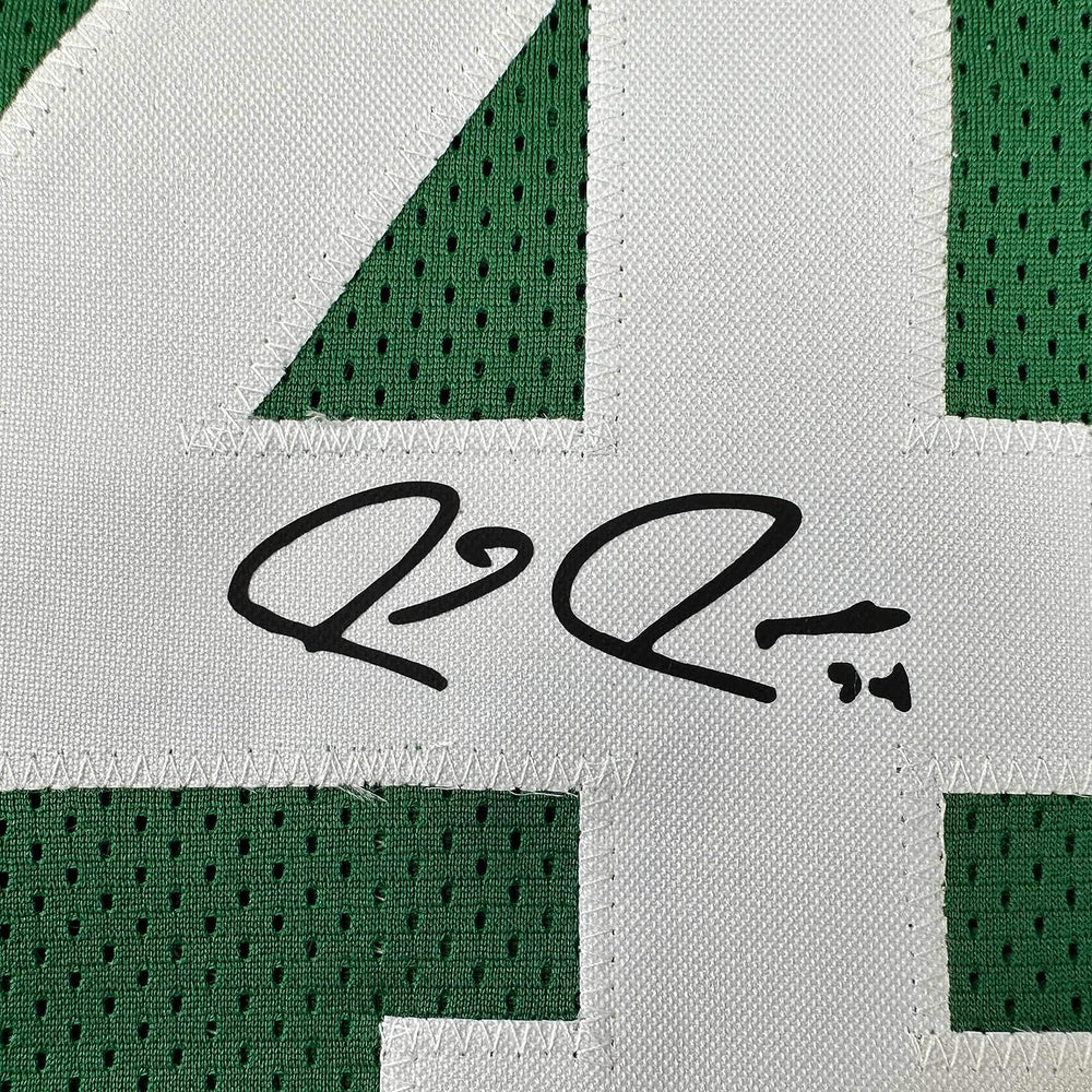 Framed Facsimile Autographed Paul Pierce 35x39 Boston Green Reprint Laser Auto Basketball Jersey (ONLINE ORDER ONLY)
