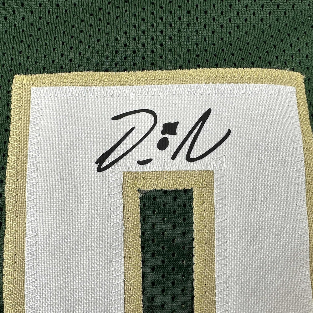 Framed Facsimile Autographed Damian Lillard 35x39 Milwaukee Green Reprint Laser Auto Basketball Jersey (ONLINE ORDER ONLY)