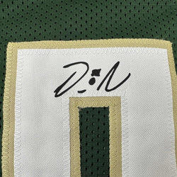 Framed Facsimile Autographed Damian Lillard 35x39 Milwaukee Green Reprint Laser Auto Basketball Jersey (ONLINE ORDER ONLY)