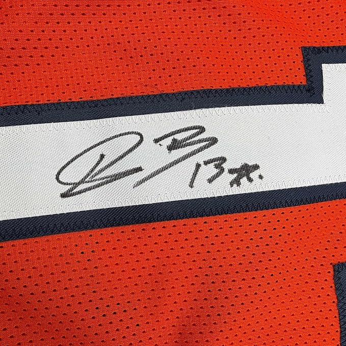 Framed Autographed/Signed Pat Bryant II 35x39 Denver Orange Pro Cut Football Jersey JSA COA