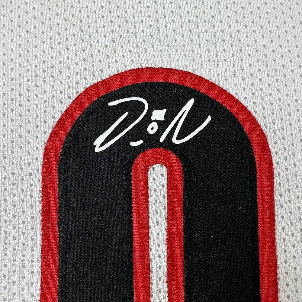 Framed Facsimile Autographed Damian Lillard 35x39 Portland White Reprint Laser Auto Basketball Jersey (ONLINE ORDER ONLY)