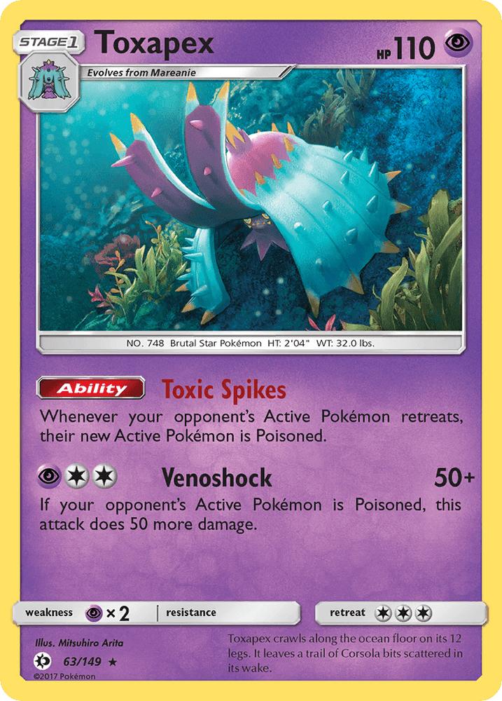 Toxapex (63/149) [Sun & Moon: Base Set] (Online Only)