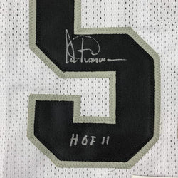 Framed Autographed/Signed Artis Gilmore HOF 11 35x39 San Antonio White Basketball Jersey JSA COA