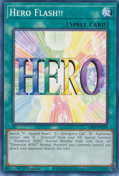 Hero Flash!! [LDS3-EN111] Common (ONLINE ORDER ONLY)