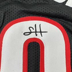 Framed Facsimile Autographed Scoot Henderson 35x39 Portland Black Reprint Laser Auto Basketball Jersey (ONLINE ORDER ONLY)