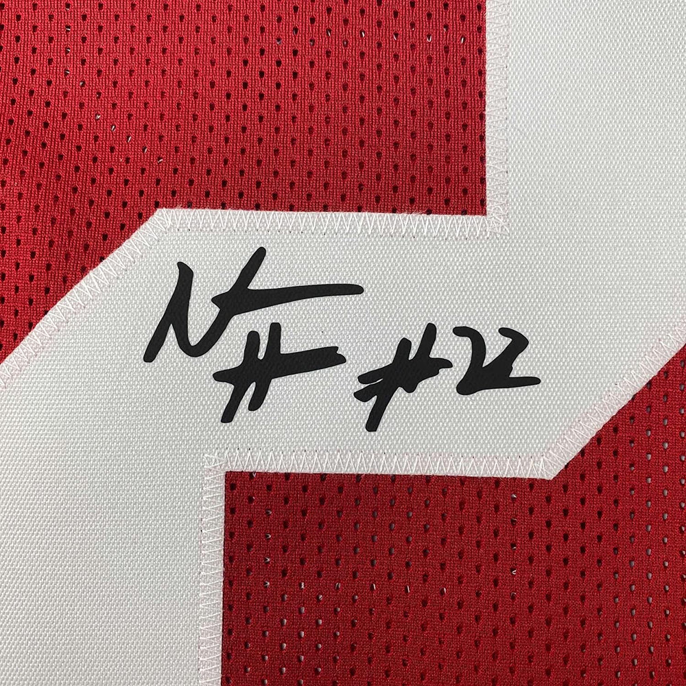 Framed Facsimile Autographed Najee Harris 35x39 Alabama Red Reprint Laser Auto College Football Jersey (ONLINE ORDER ONLY)