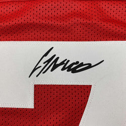Framed Facsimile Autographed CJ C.J. Stroud 35x39 Ohio State Red Reprint Laser Auto College Football Jersey (ONLINE ORDER ONLY)